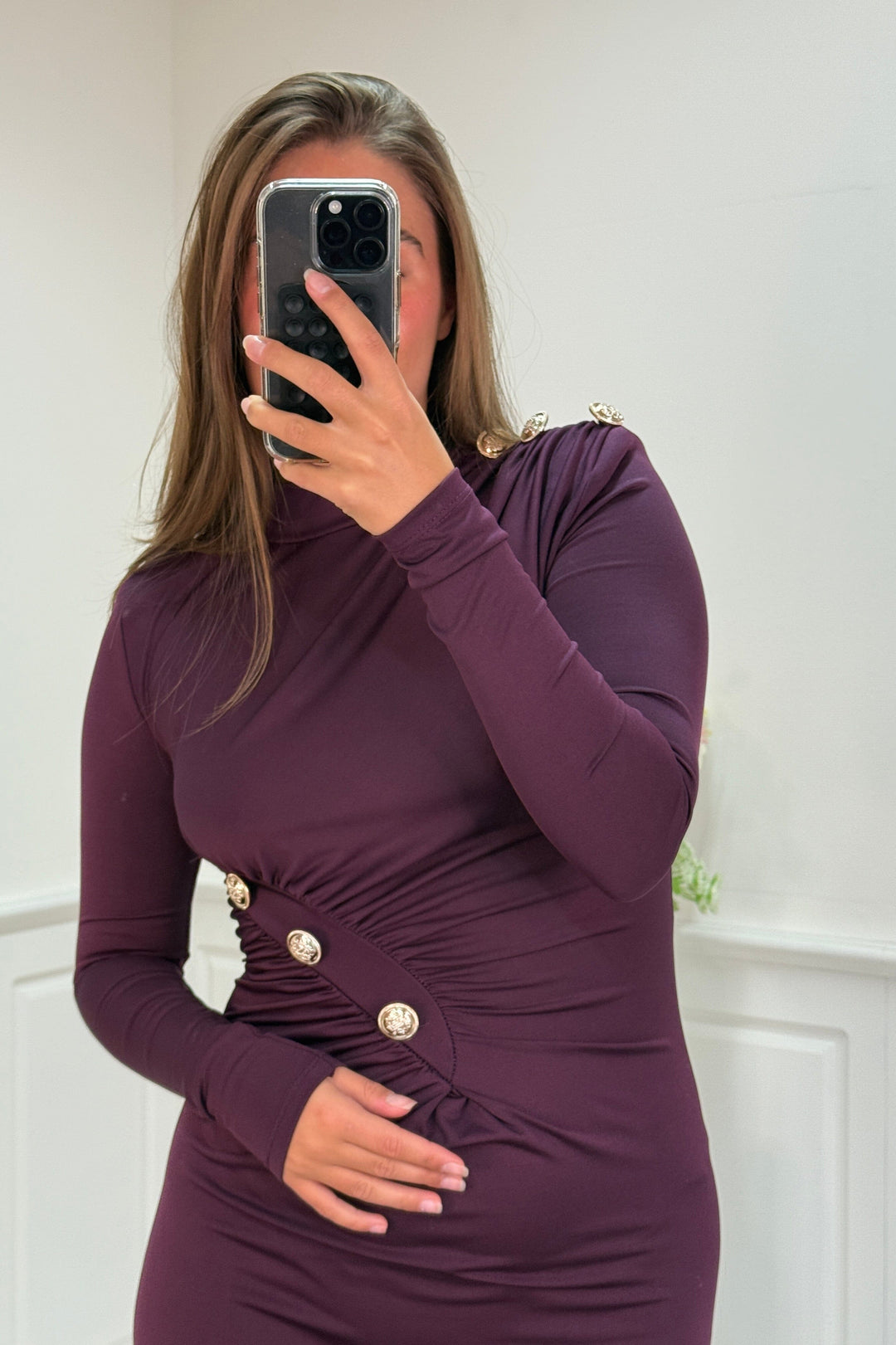 A-bee - Blanca Dress - Plum Kjoler