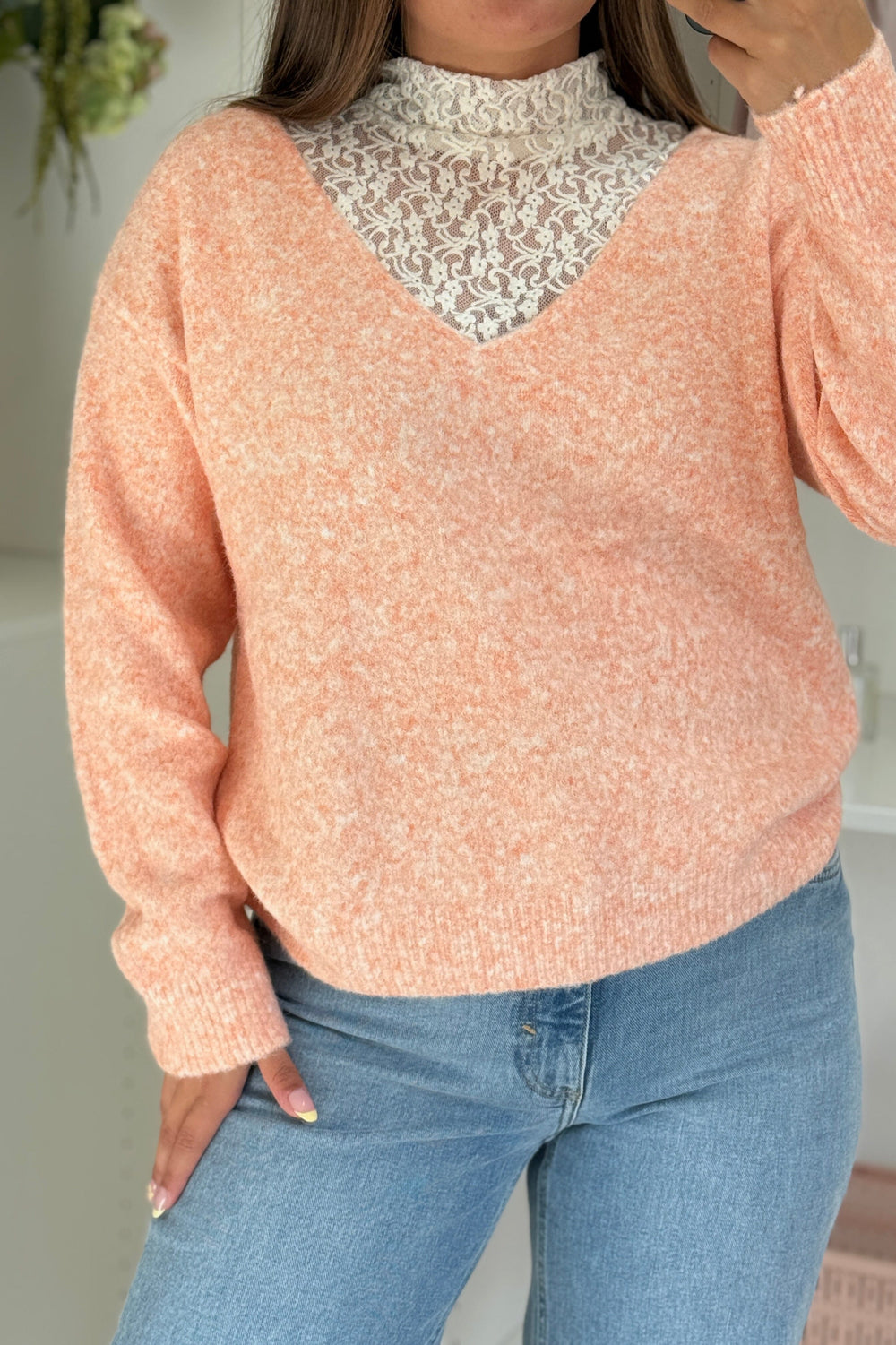 A-bee - Clarisse Striktrøjer - Abricot Strikbluser