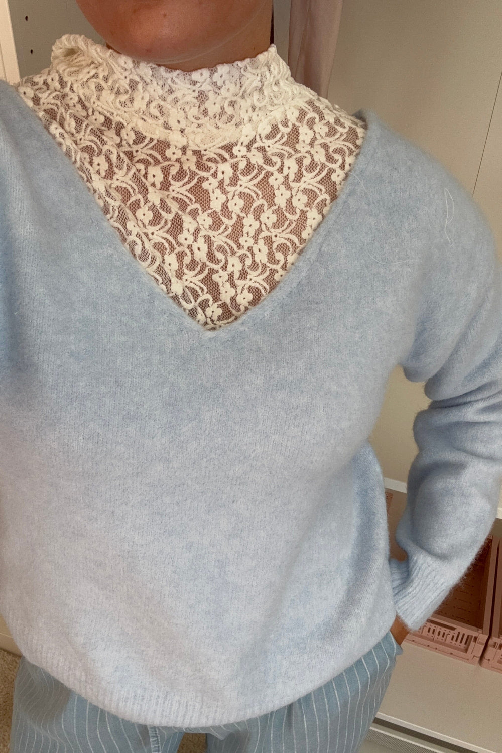 A-bee - Clarisse Striktrøjer - Sky Blue Strikbluser