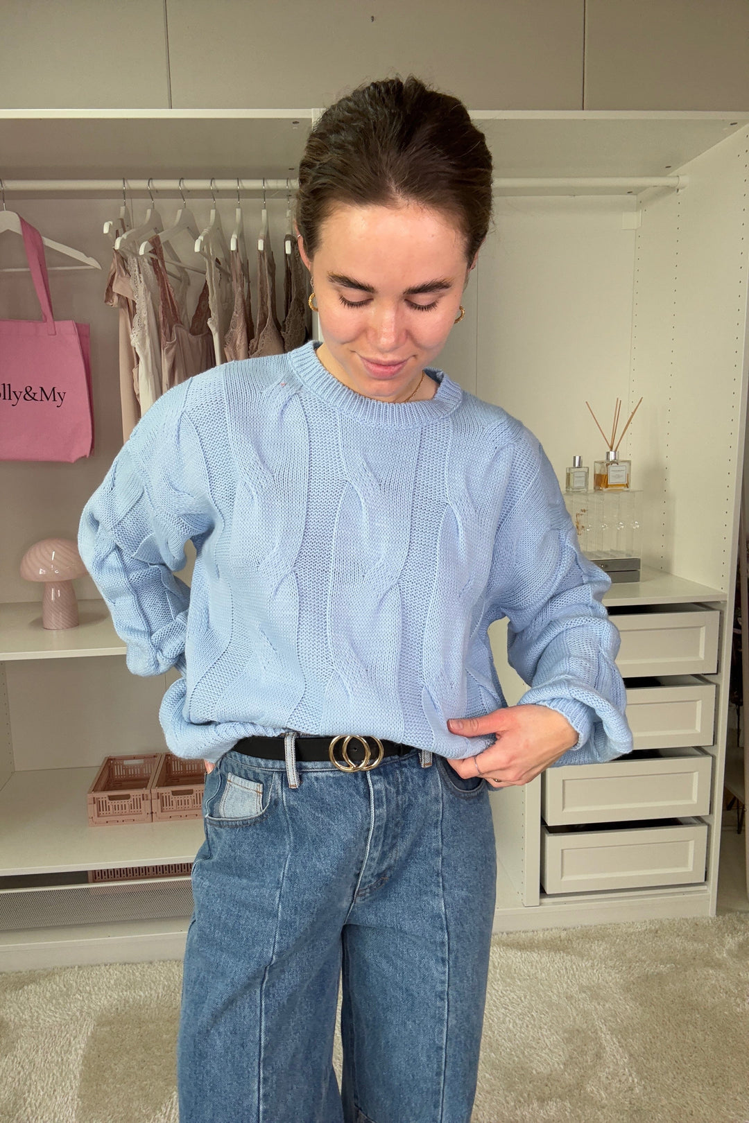 A-bee - Emilia - Sky Blue Strikbluser