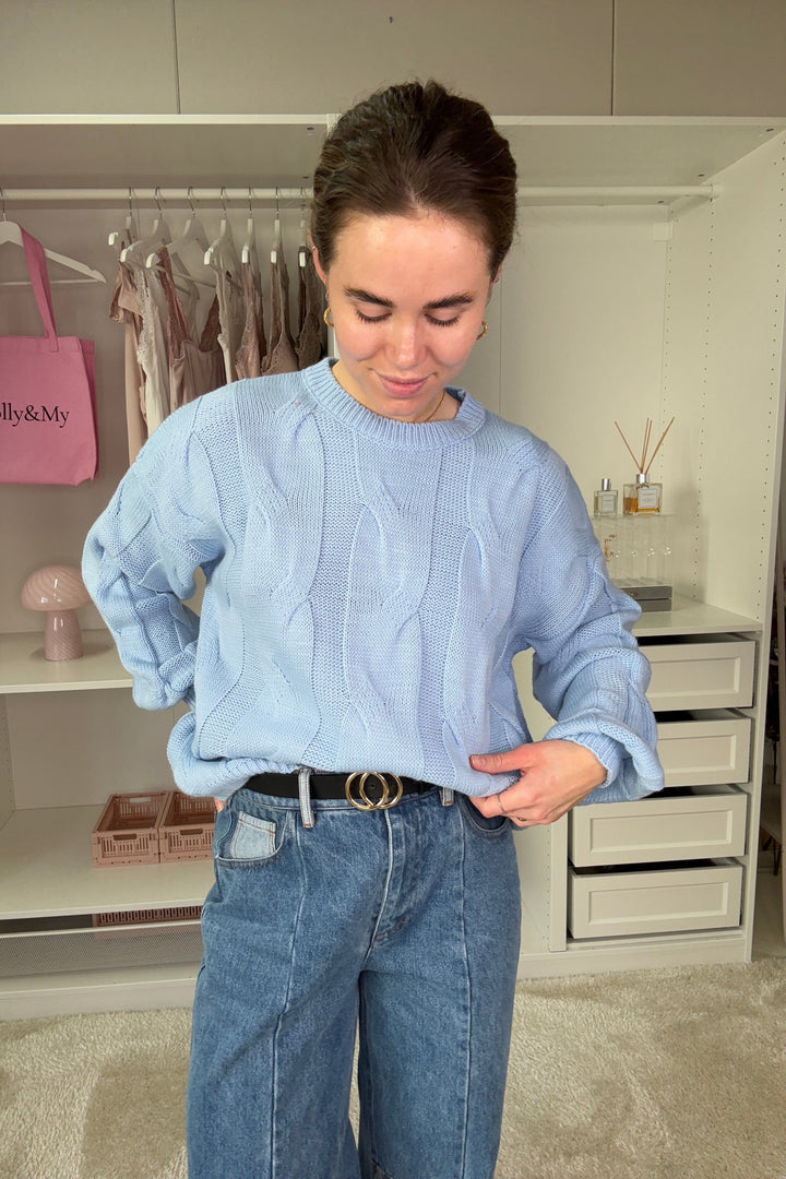 A-bee - Emilia - Sky Blue Strikbluser