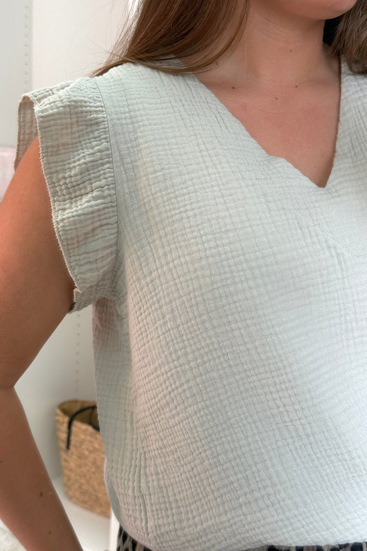 A-bee - Malou Top - Beige Toppe