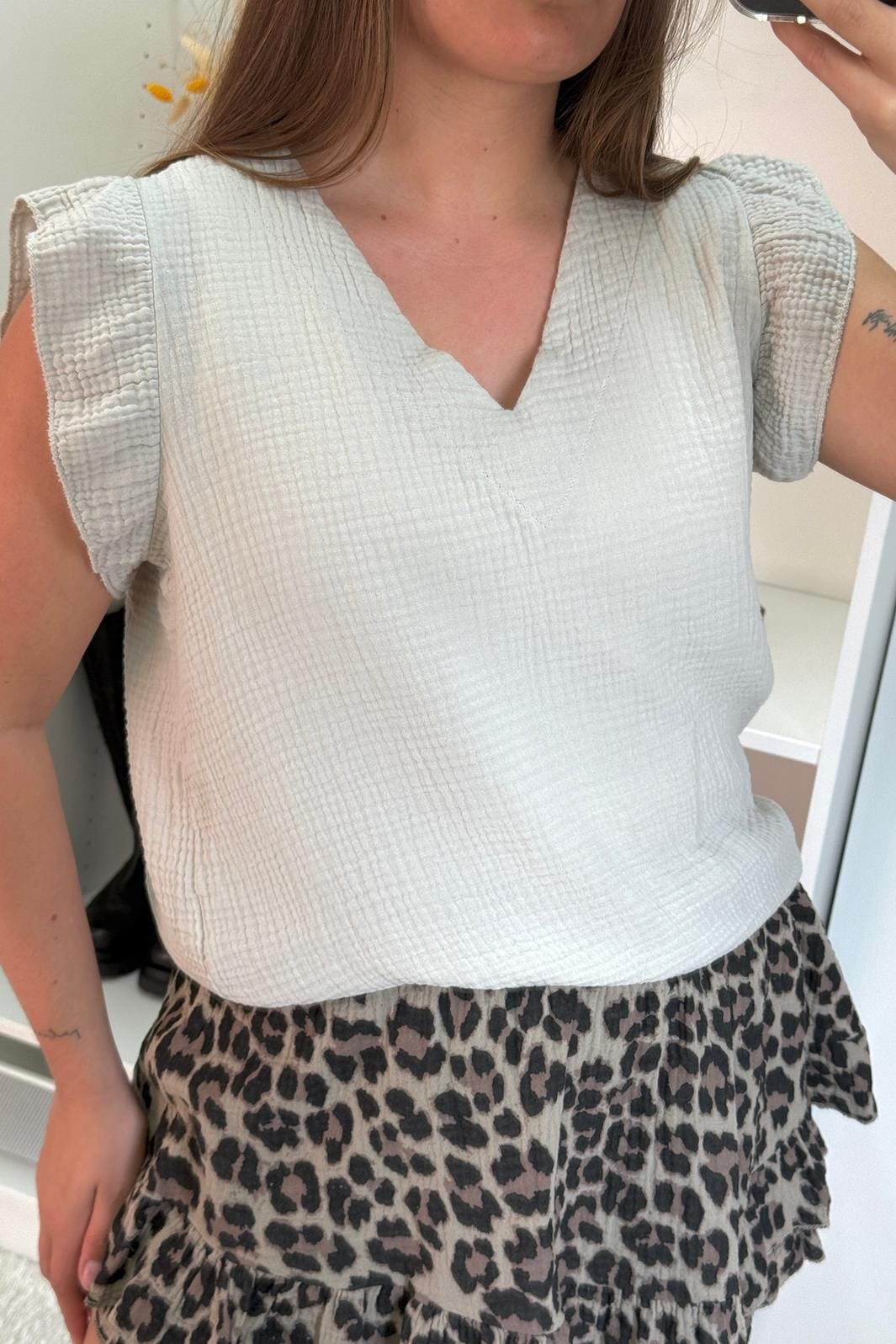 A-bee - Malou Top - Beige Toppe