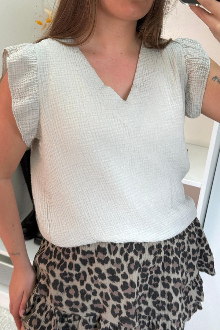 A-bee - Malou Top - Beige Toppe