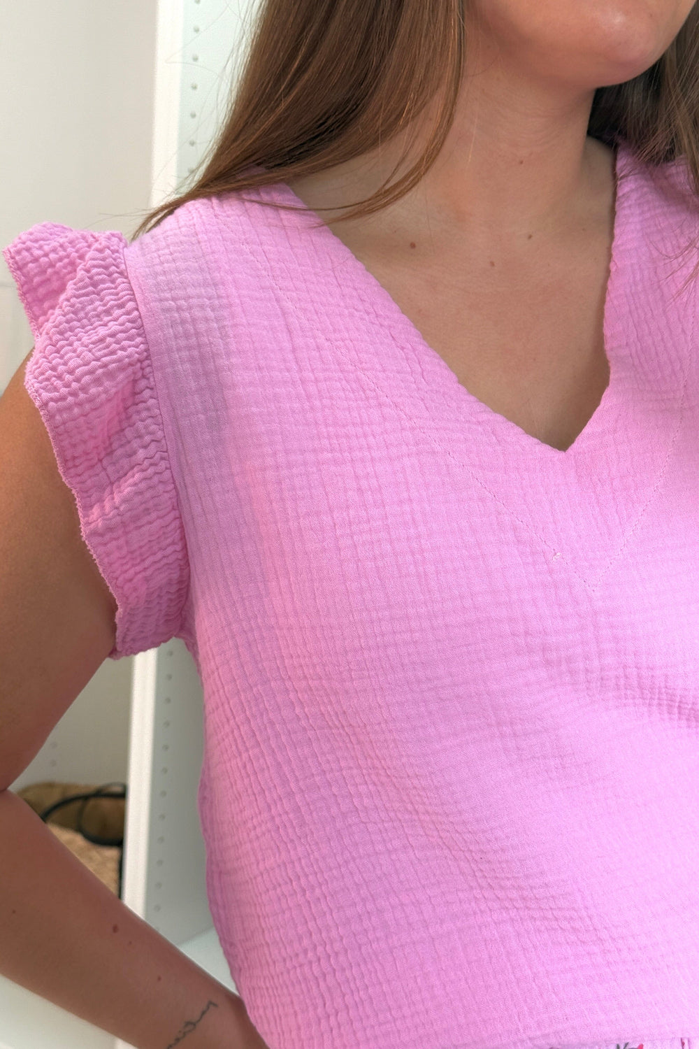 A-bee - Malou Top - Pink Toppe