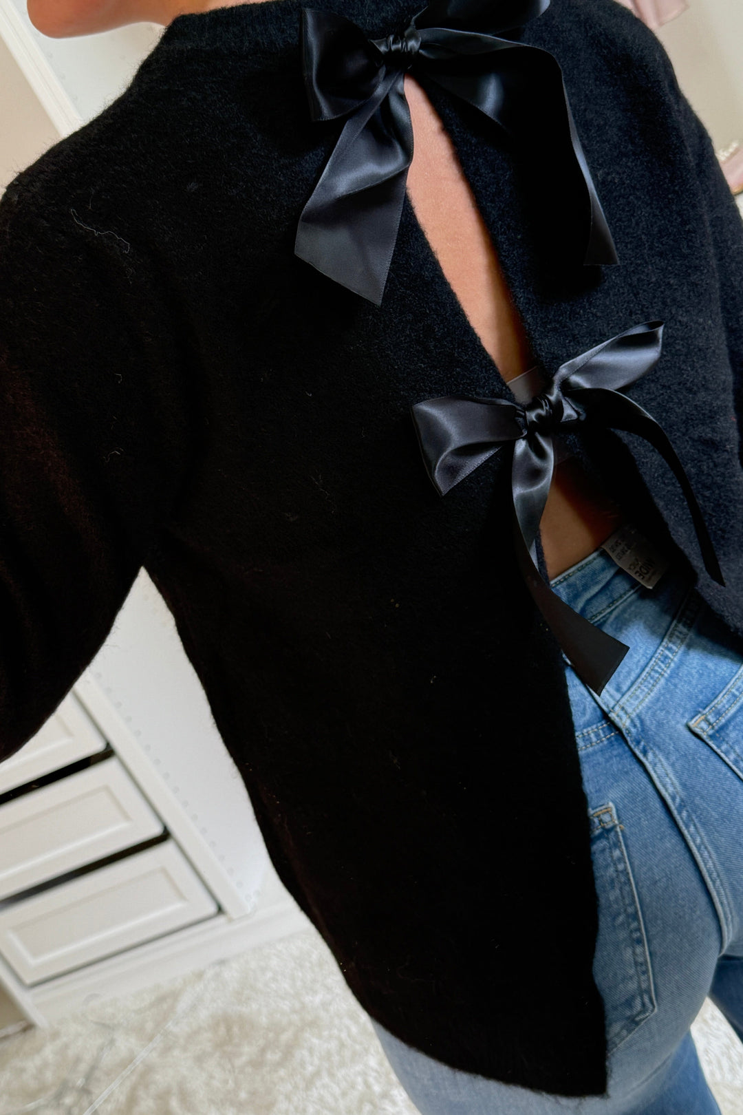 A-bee - Tina Striktrøjer - Black Strikbluser