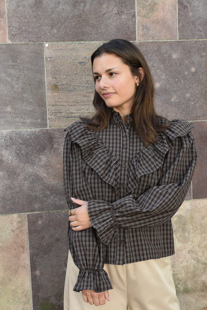 A-View - Darcy Shirt AV8188 - 156 - Brown/Sand Skjorter