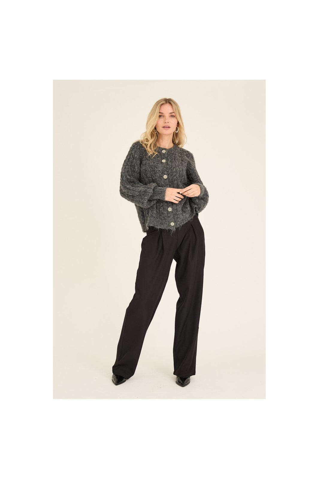 A-View - Kabba Knit Cardigan AV6022 - 283 - Dark Grey