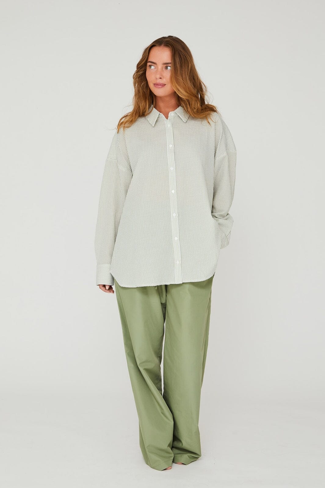 A-View - Sonja Shirt - 068 Green/White