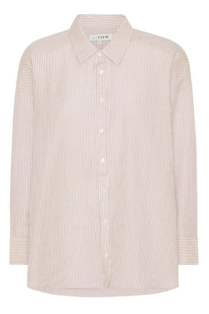 A-View - Sonja Shirt - 077 Sand/White Skjorter