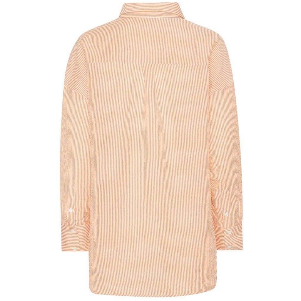 A-View - Sonja Shirt - 867 Orange/White Skjorter
