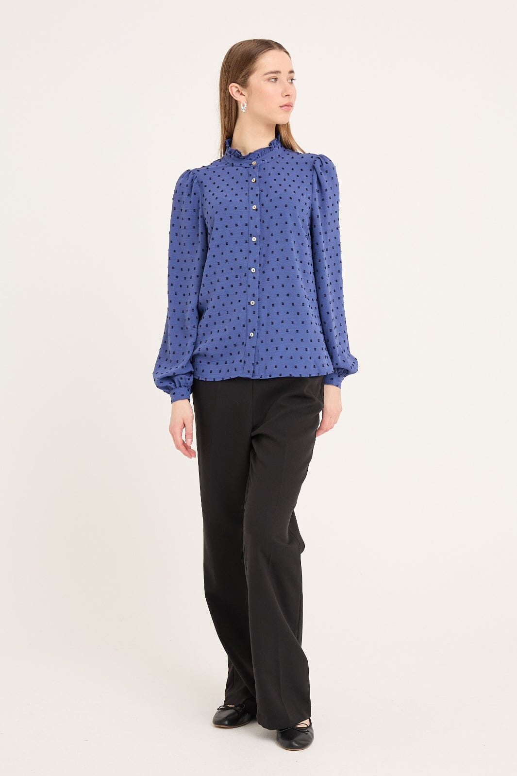 A-View - Vanessa L/S Shirt AV6024 - 294 - Blue/Black