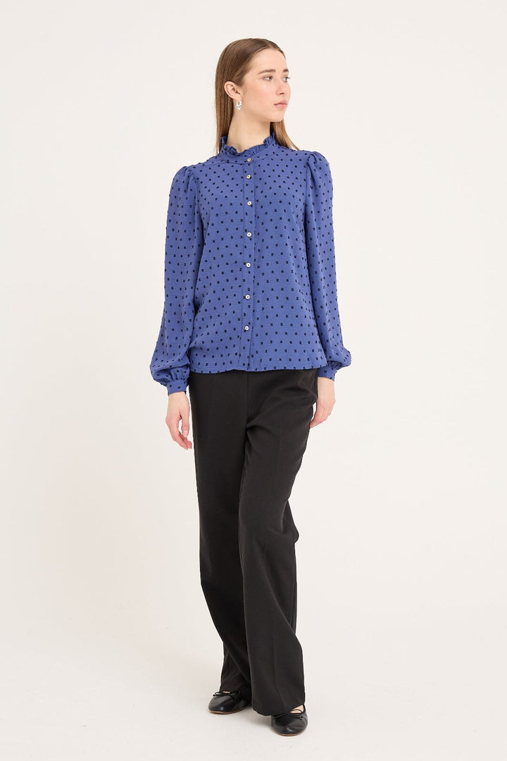 A-View - Vanessa L/S Shirt AV6024 - 294 - Blue/Black