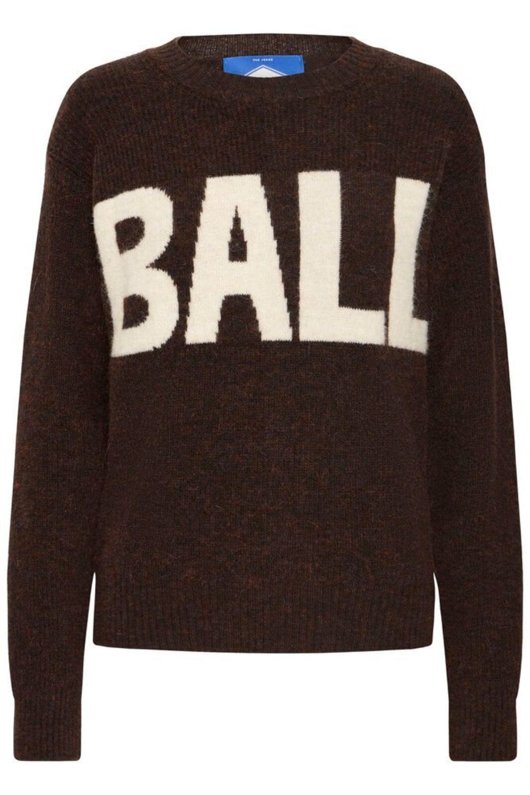 Ball - Bastacy Rib Logo Pullover 50405353 - 190915 - Coffee Bean