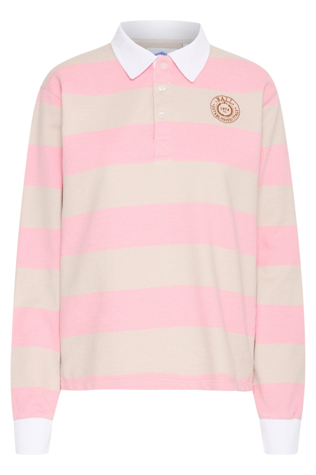 Ball - Bazambrotta Ls Polo - 141904 Pink Dolphin Skjorter