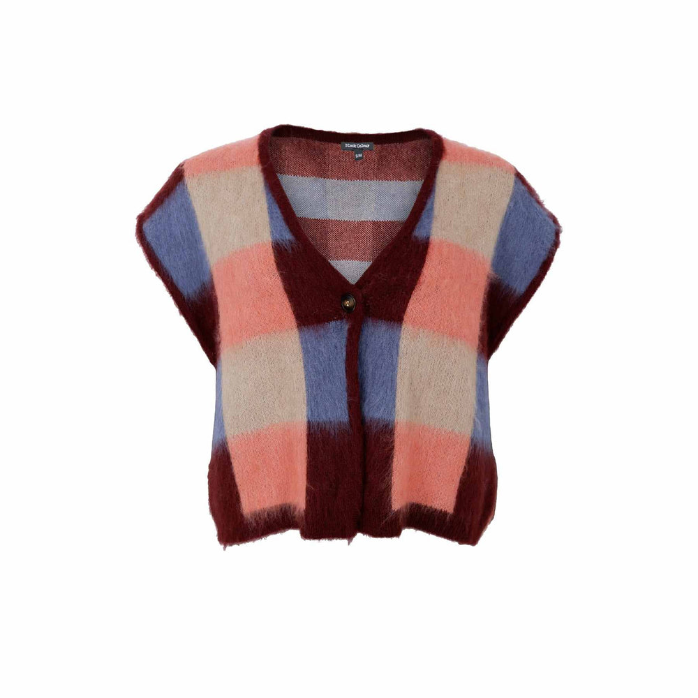 Black Colour - Bcchess Knit Vest 1213 - Berry Mix Strikbluser
