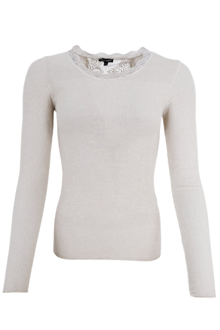 Black Colour - Bcivy Rib L/S Blouse - Ivory