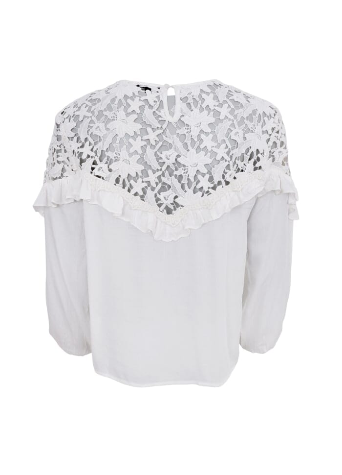 Black Colour - Bcjolanda Lace Blouse - White