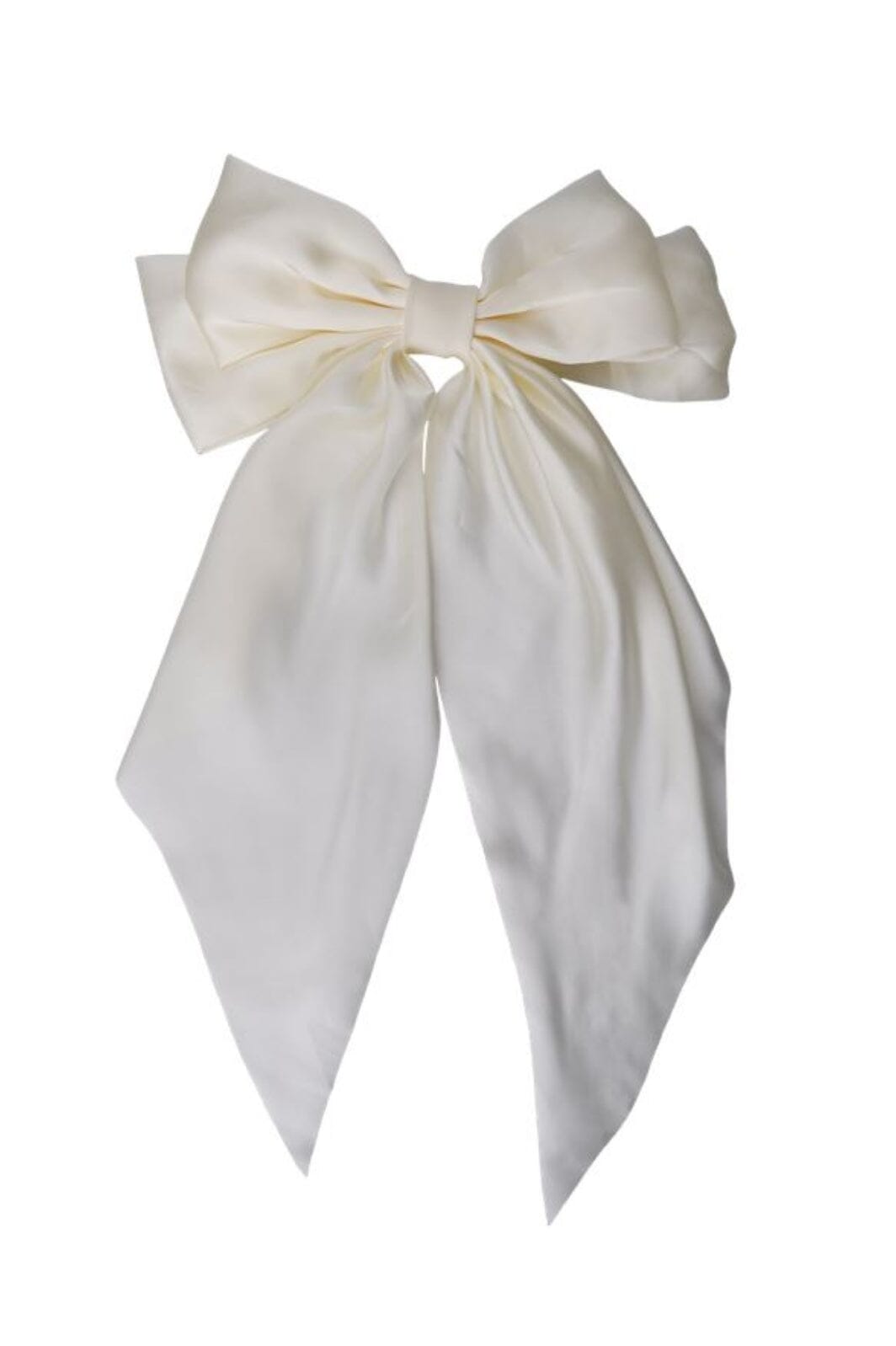 Black Colour - Bcrenee Satin Bow Barette - Off White