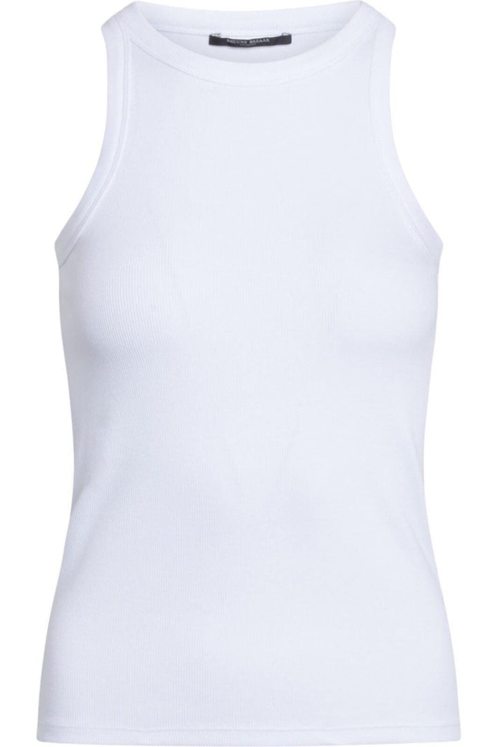 Bruuns Bazaar - KatyBB Rib Tank top - White Toppe
