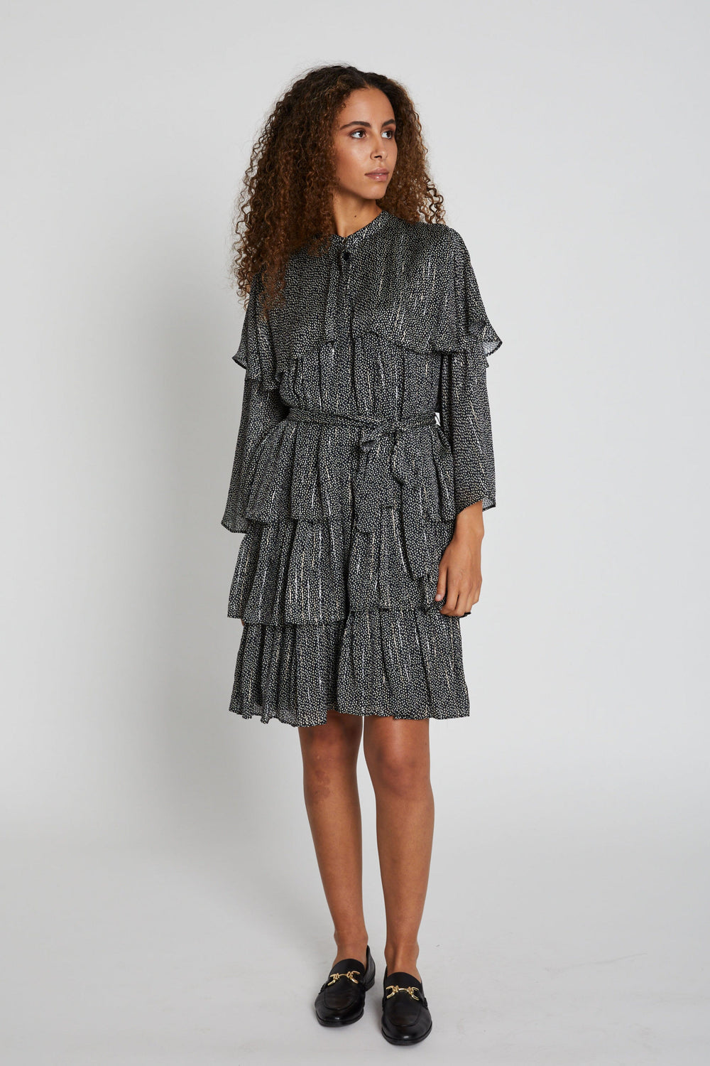 Bruuns Bazaar - Laurusbbmarisan Dress - Black Print Kjoler