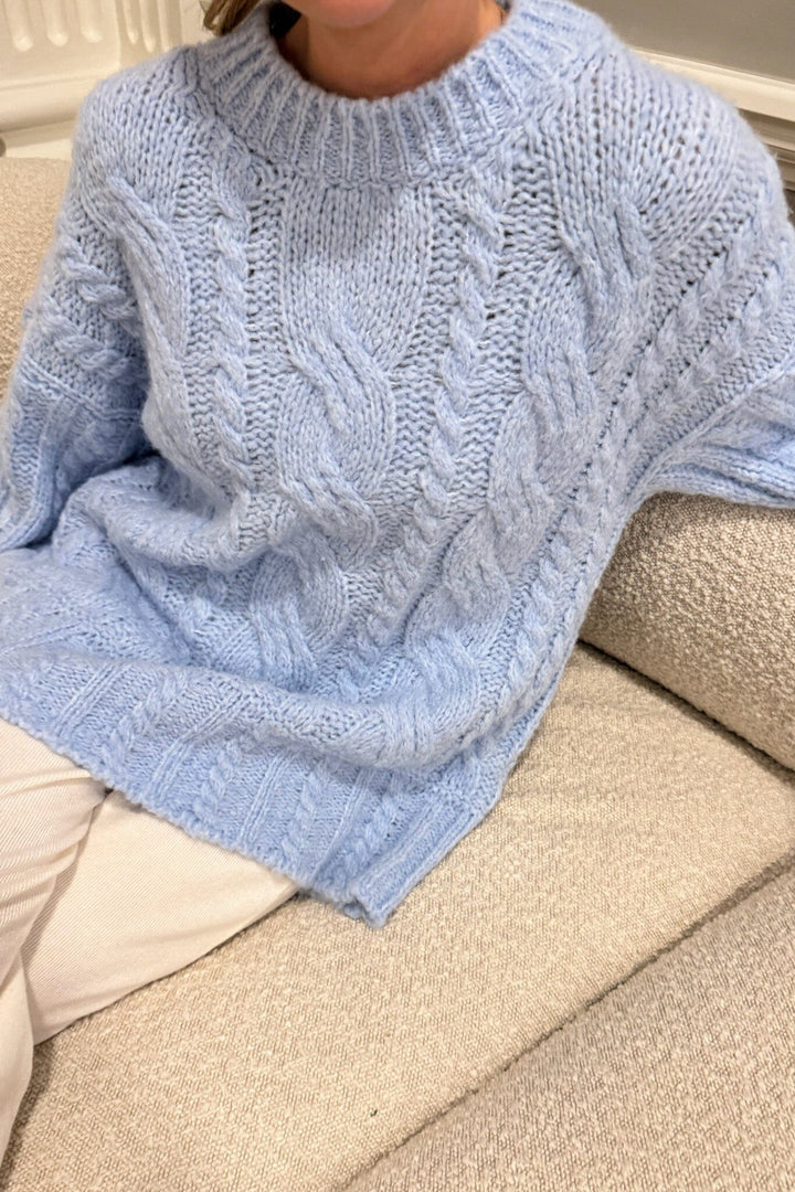 BYIC - Kikiic Sweater - lblue Light Blue Strikbluser