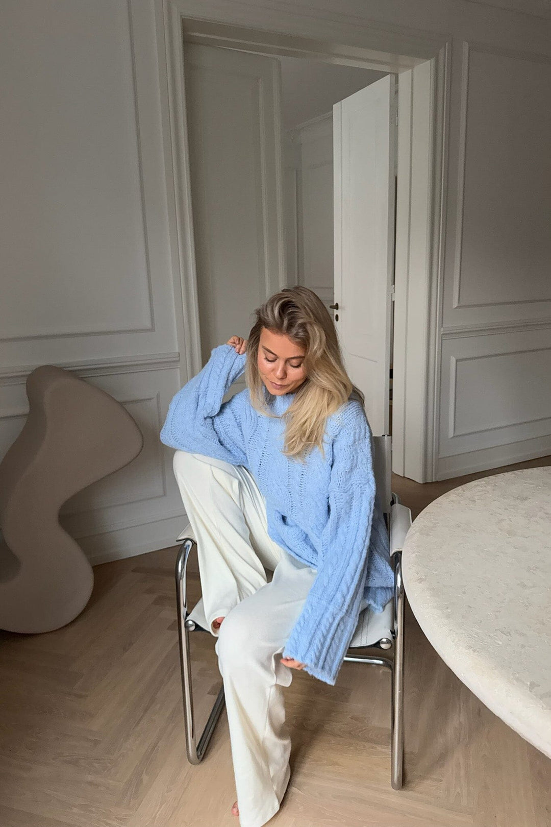 BYIC - Kikiic Sweater - lblue Light Blue Strikbluser