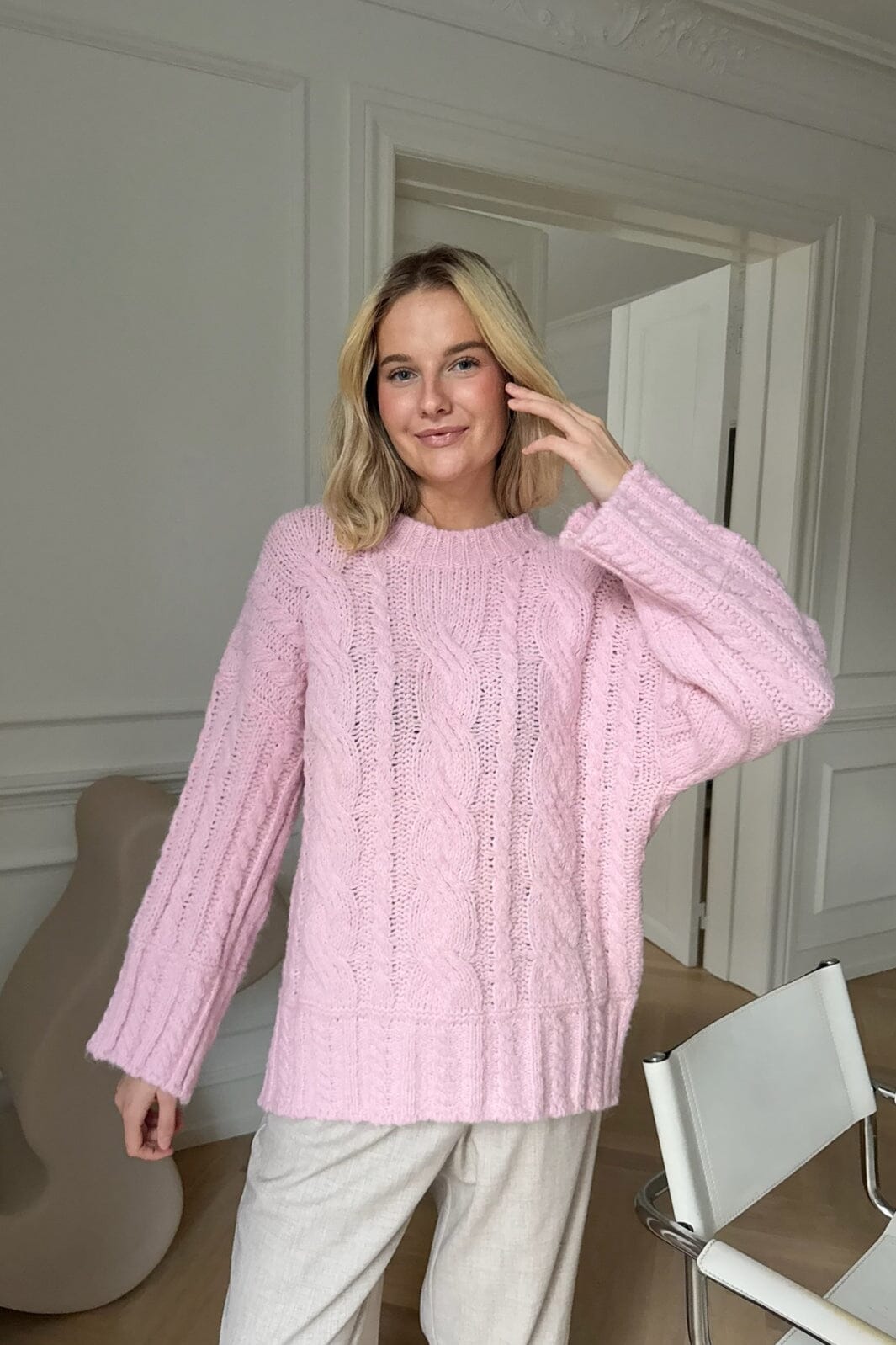 BYIC - Kikiic Sweater - lpink Light Pink Strikbluser