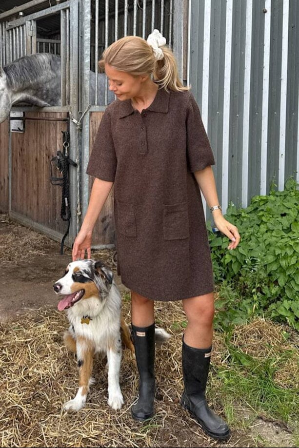 BYIC - Sific Knit Dress H097-3 - Dbrown Dark Brown Kjoler