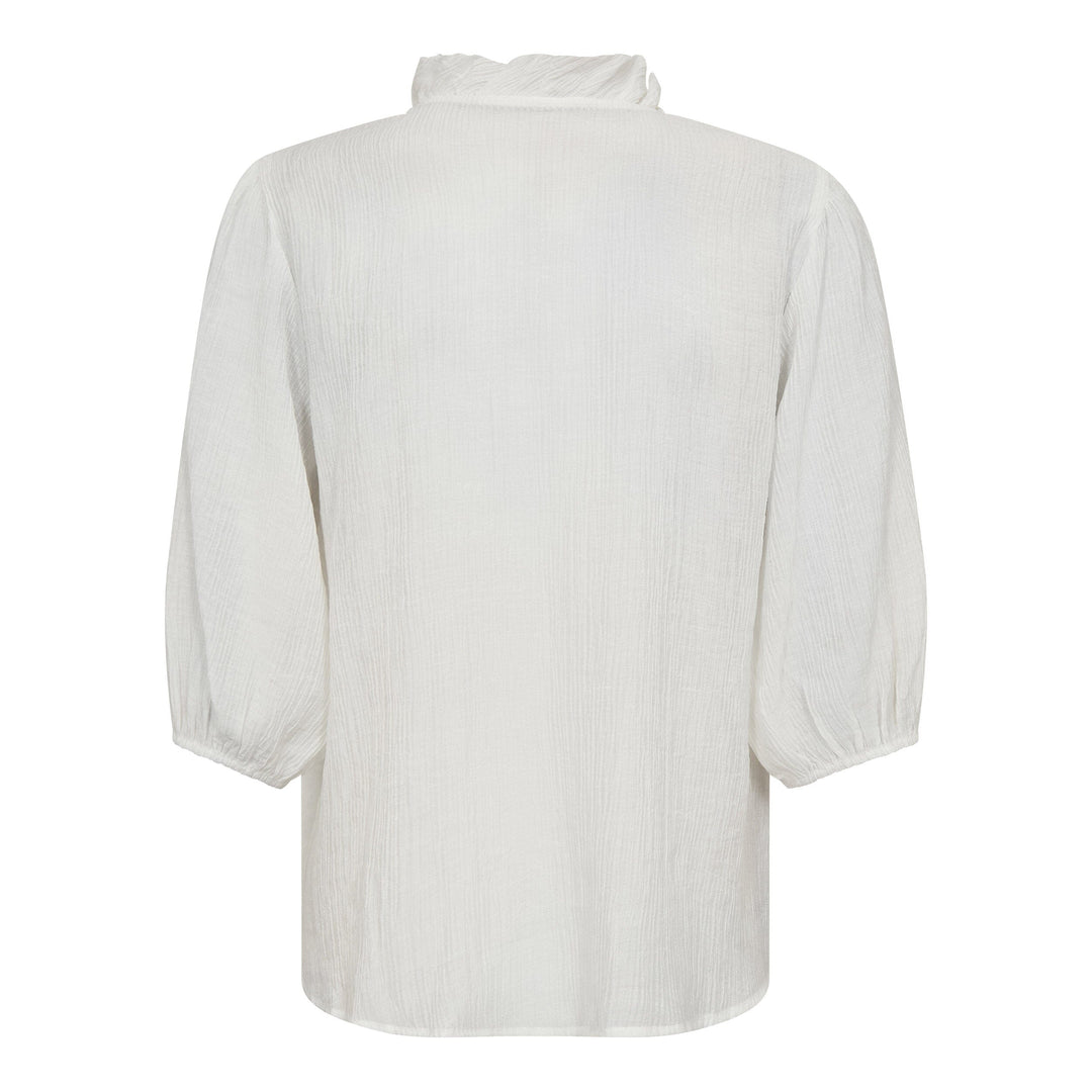 Co´Couture - Anikacc Frill Ss Shirt 35905 - 11 - Off White Skjorter