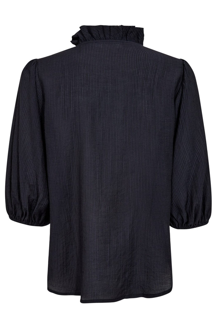 Co´Couture - Anikacc Frill Ss Shirt 35905 - 120 - Navy