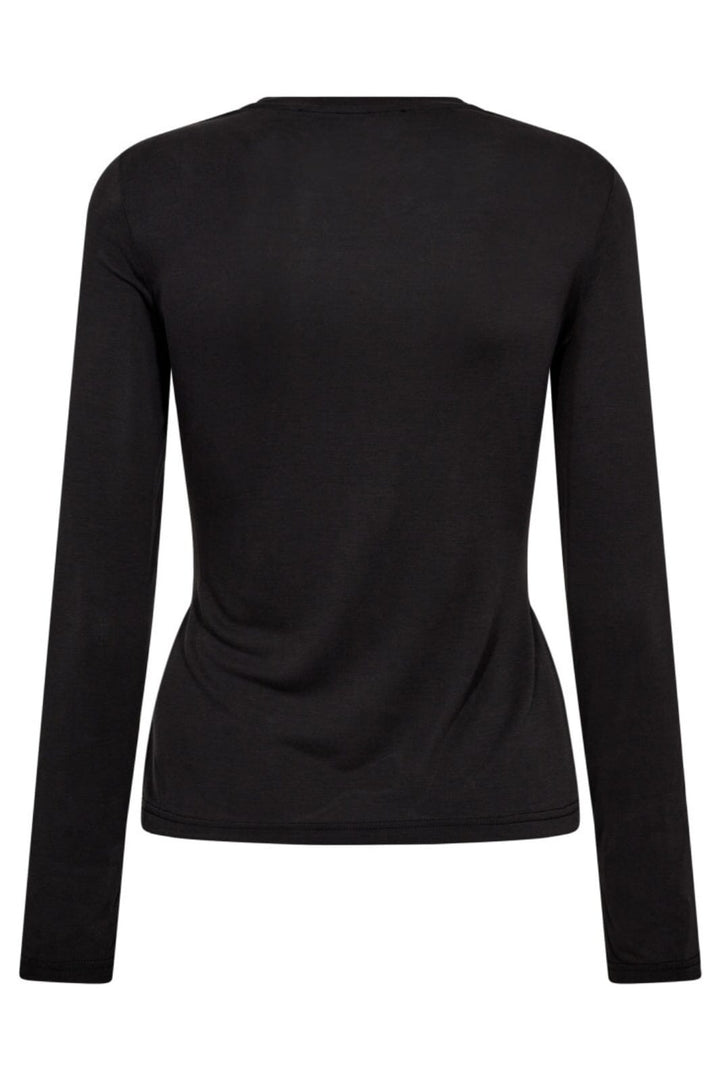 Co´Couture - Camillacc Drape Ls Blouse 33190 - 140 - Dark Grey