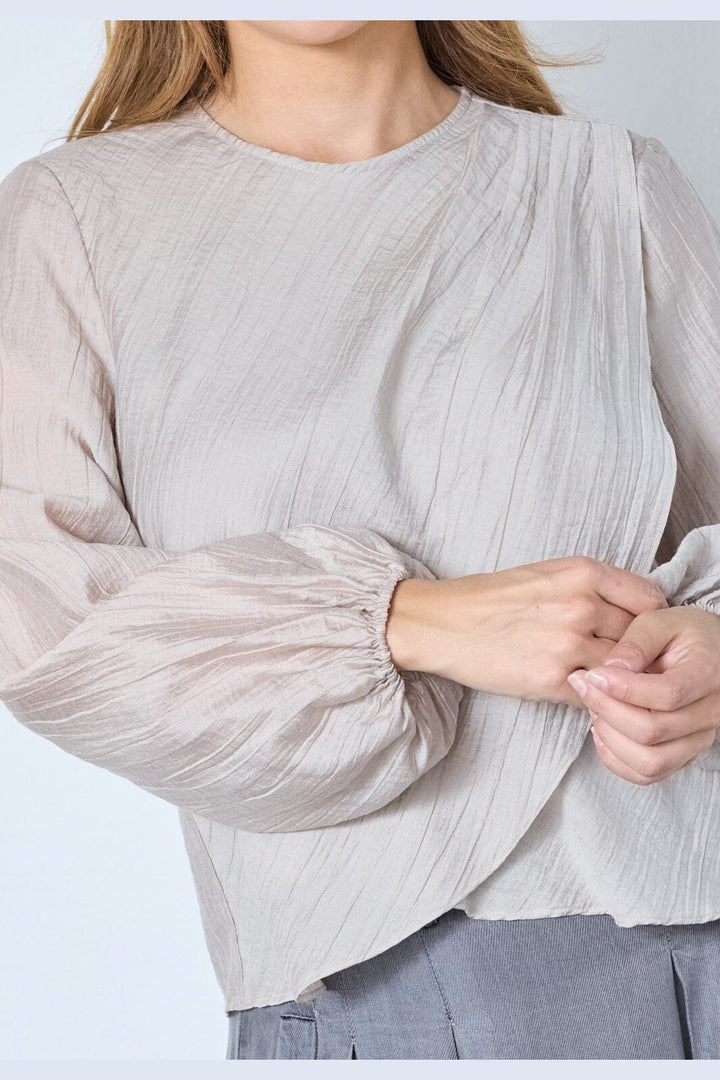 Co´Couture - Connycc Drape Blouse 45004 - 984 - Mink