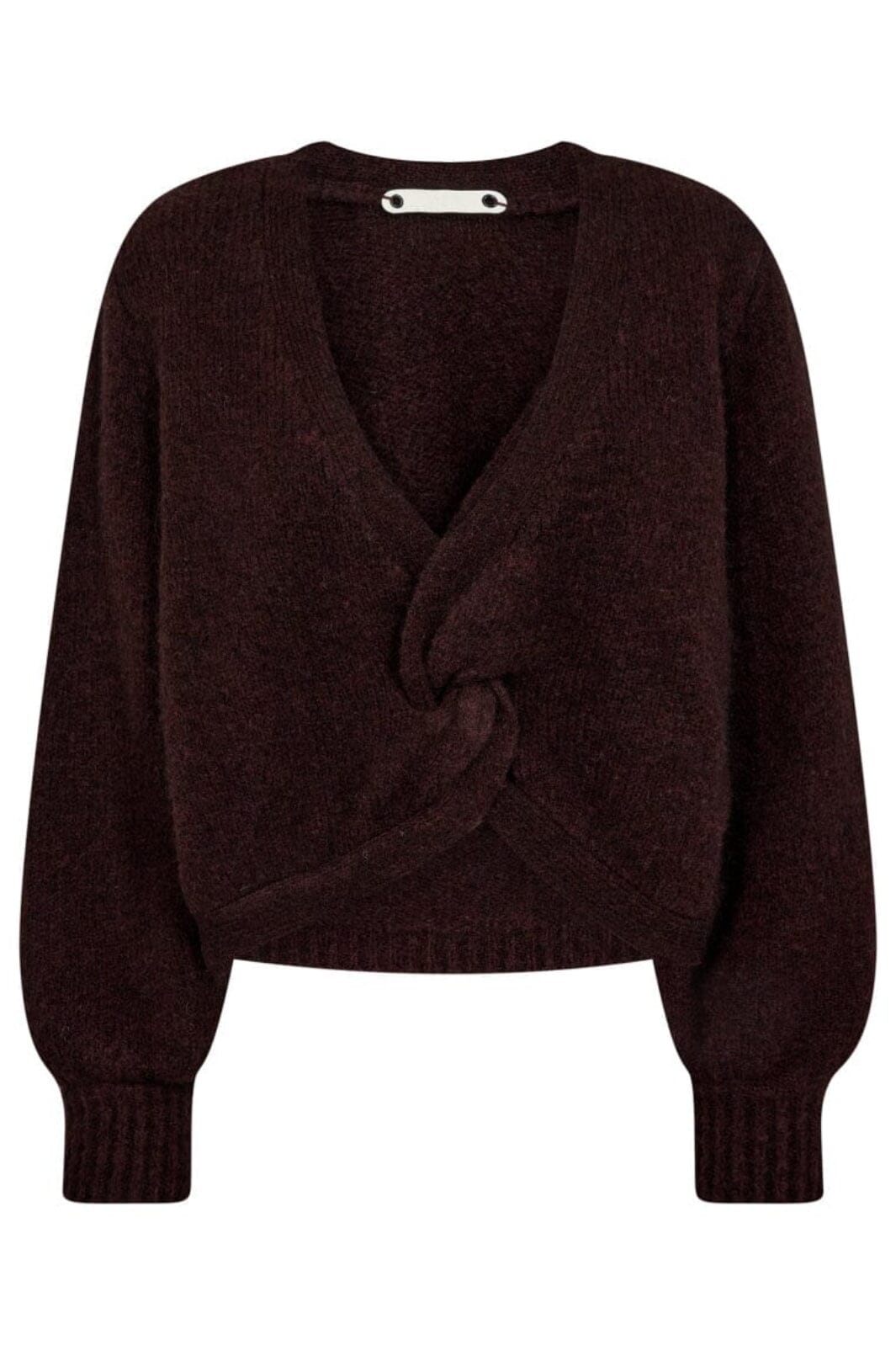 Co´Couture - Cozycc Twist Back Knit 32127 - 87 - Winered Strikbluser