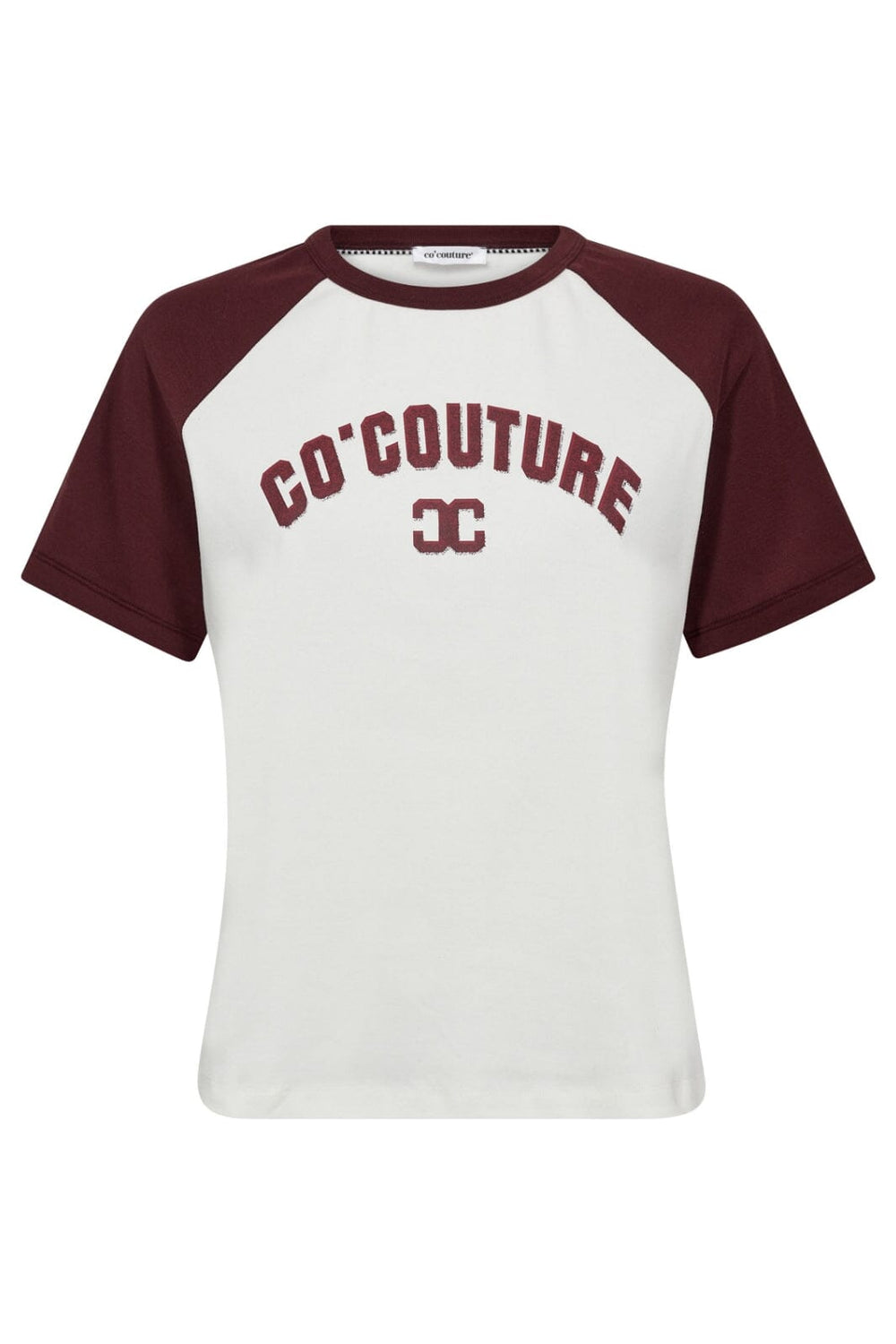 Co´Couture - Edgecc Block Tee 33169 - 1187 - Offwhite Winered