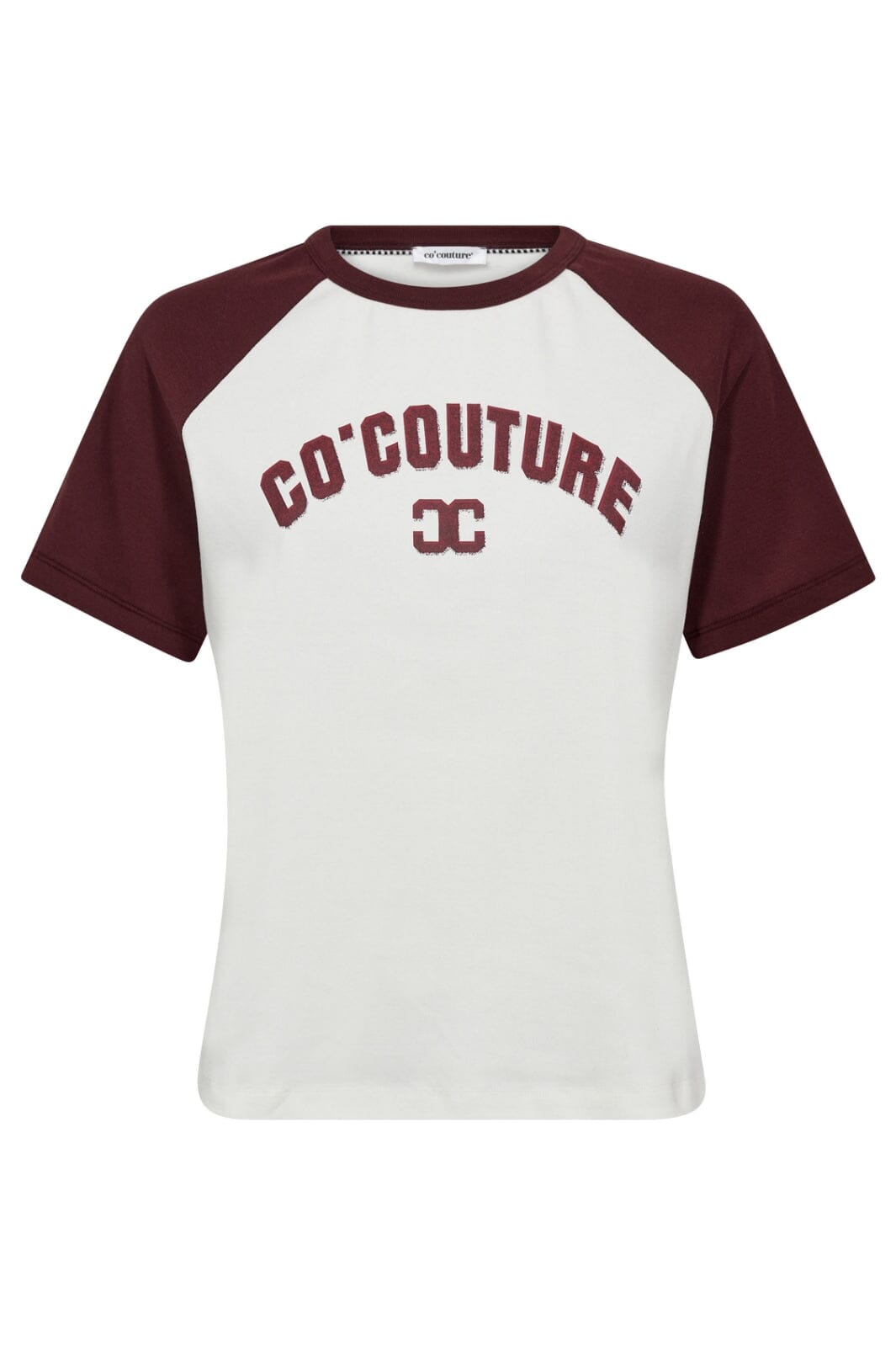 Co´Couture - Edgecc Block Tee 33169 - 1187 - Offwhite Winered
