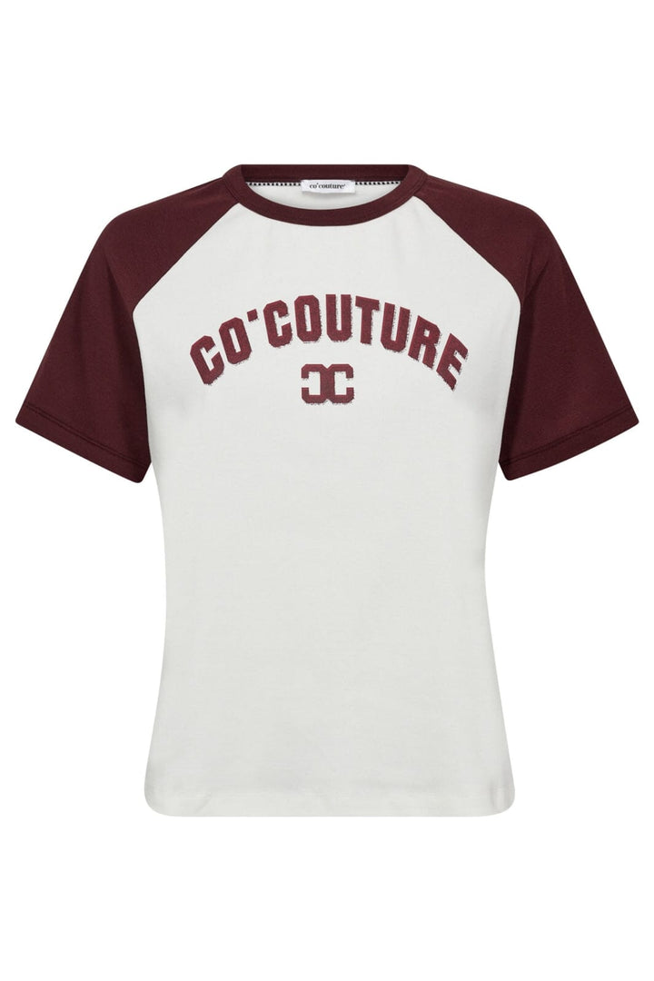 Co´Couture - Edgecc Block Tee 33169 - 1187 - Offwhite Winered