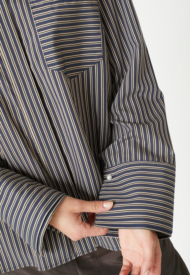 Co´Couture - Finacc Stripe Shirt 35880 - 96 - Black Skjorter