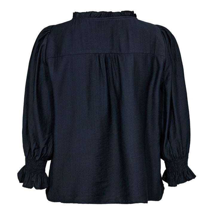 Co´couture - Heracc Tie Lace Ss Blouse 35536 - 61 Ink Skjorter