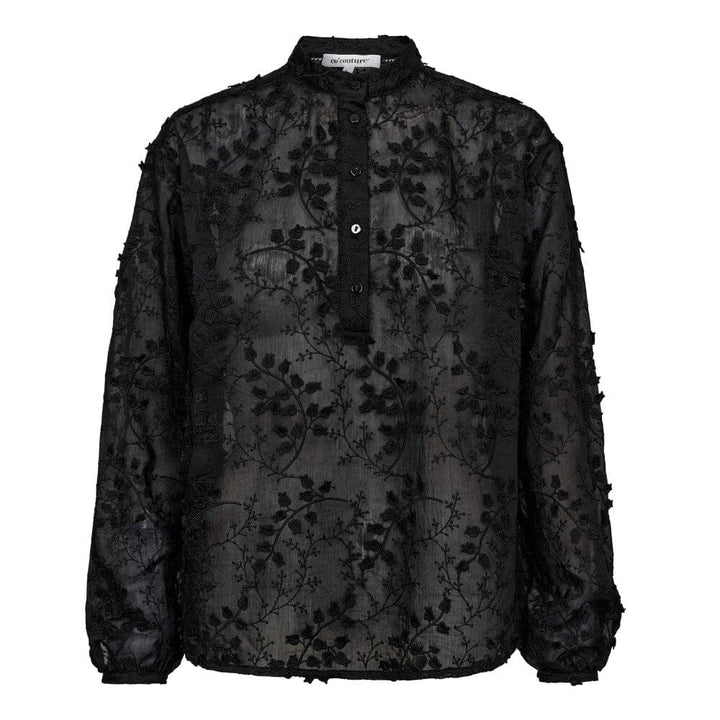 Co´Couture - Isakcc Embroidery Shirt 35989 - 96 - Black Skjorter
