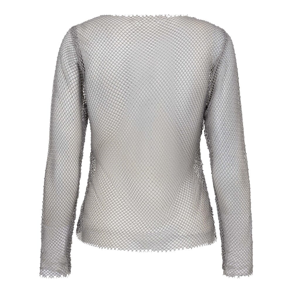 Co´Couture - Krystalcc Net Blouse 32117 - 930 - Silver Bluser