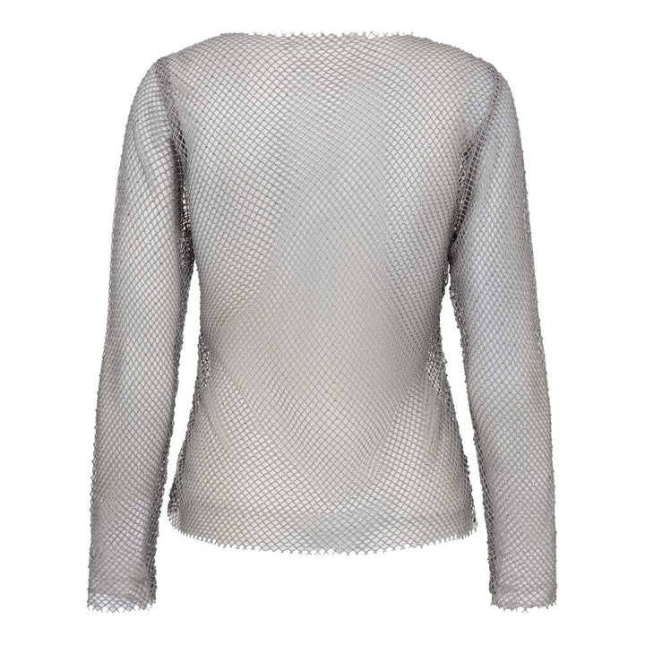 Co´Couture - Krystalcc Net Blouse 32117 - 930 - Silver Bluser