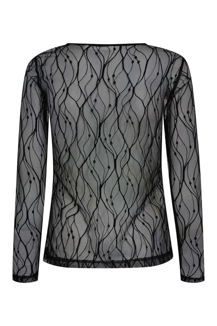 Co´Couture - Mercycc Mesh O-Blouse 33187 - 96 - Black