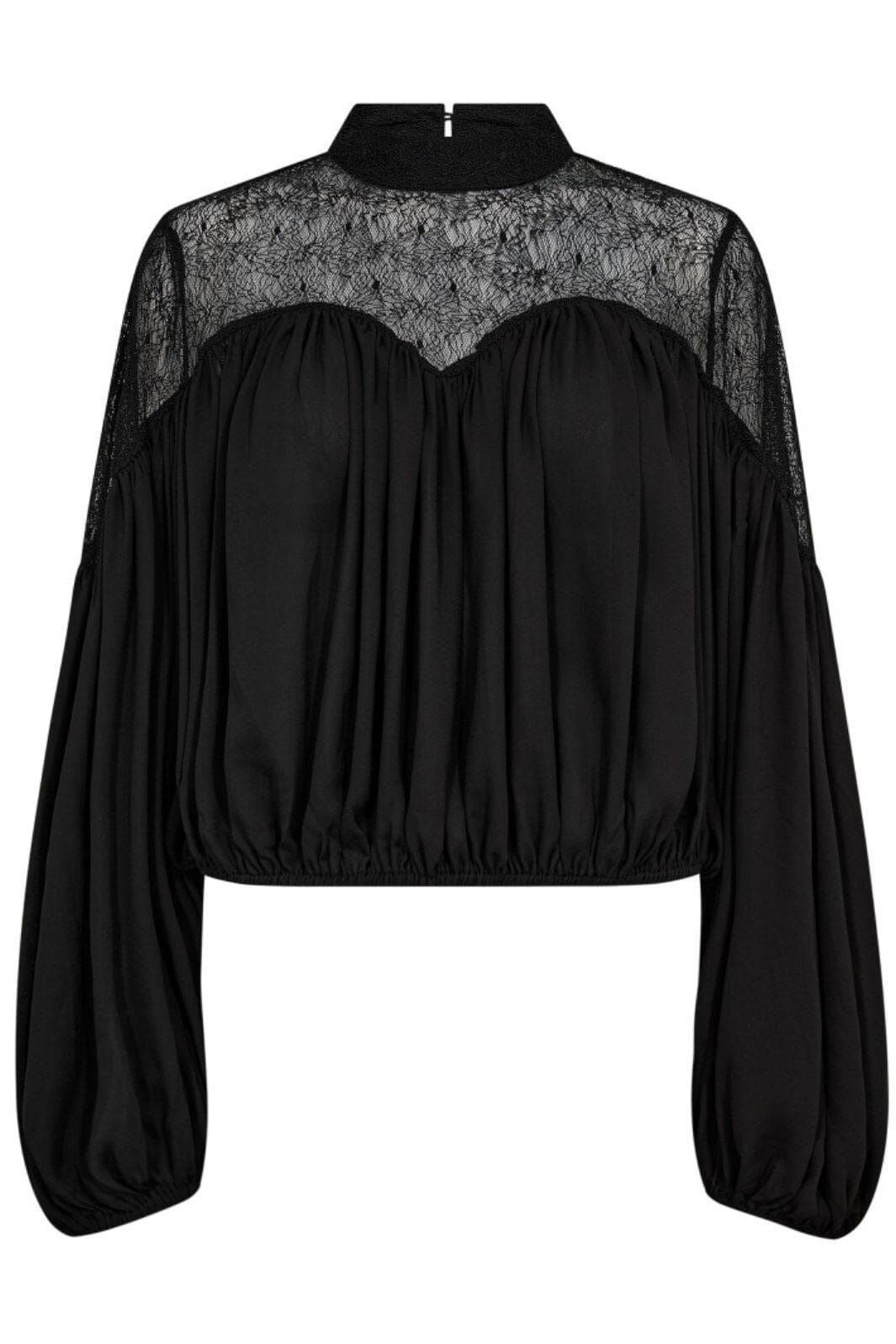 Co´Couture - Mingocc Mix Lace Blouse 35986 - 96 - Black Bluser