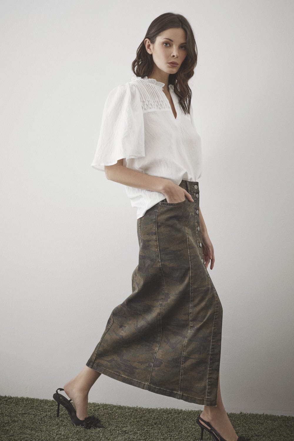 Co´Couture - Mollycc Pintuck Flow Blouse 35902 - 11 - Off White Bluser