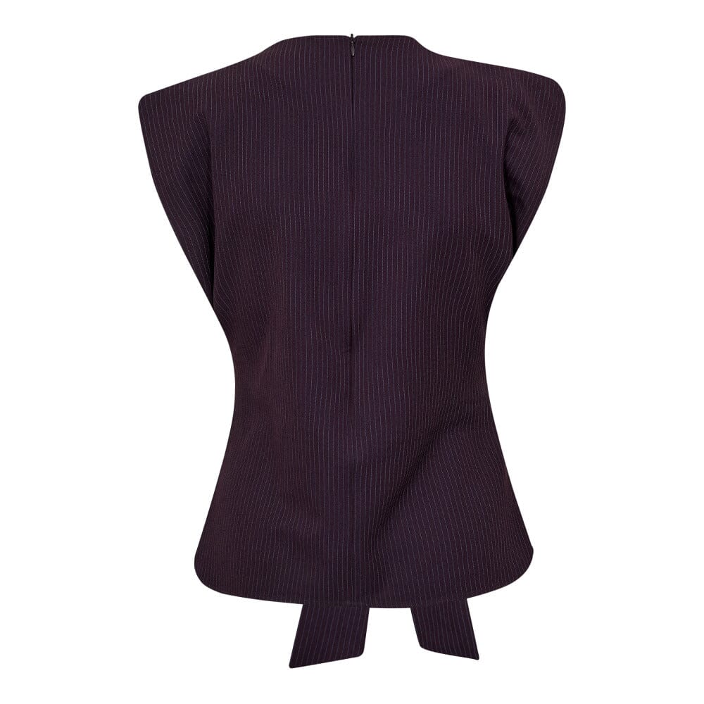 Co´Couture - Nolancc Pleat Top 35957 - 67 - Plum Toppe