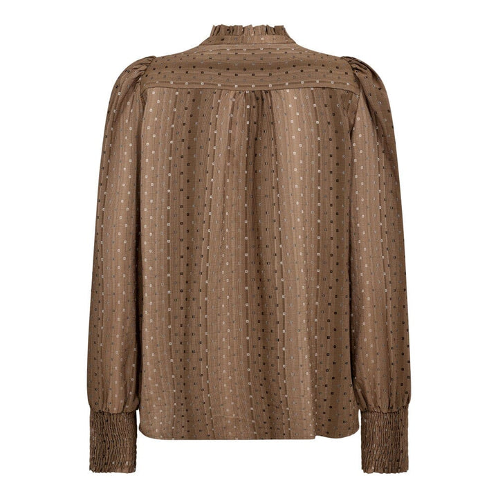 Co´Couture - Ollycc V-Shirt 35970 - 154 - Walnut Skjorter