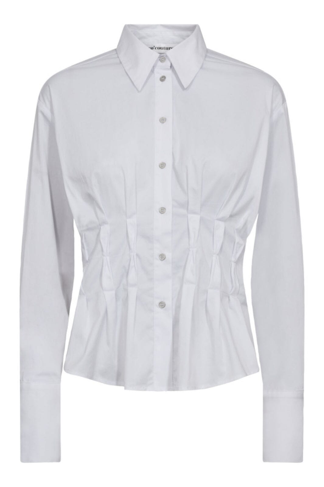 Co´Couture - Poppycc Pleat Waist Shirt 35174 - 4000 - White