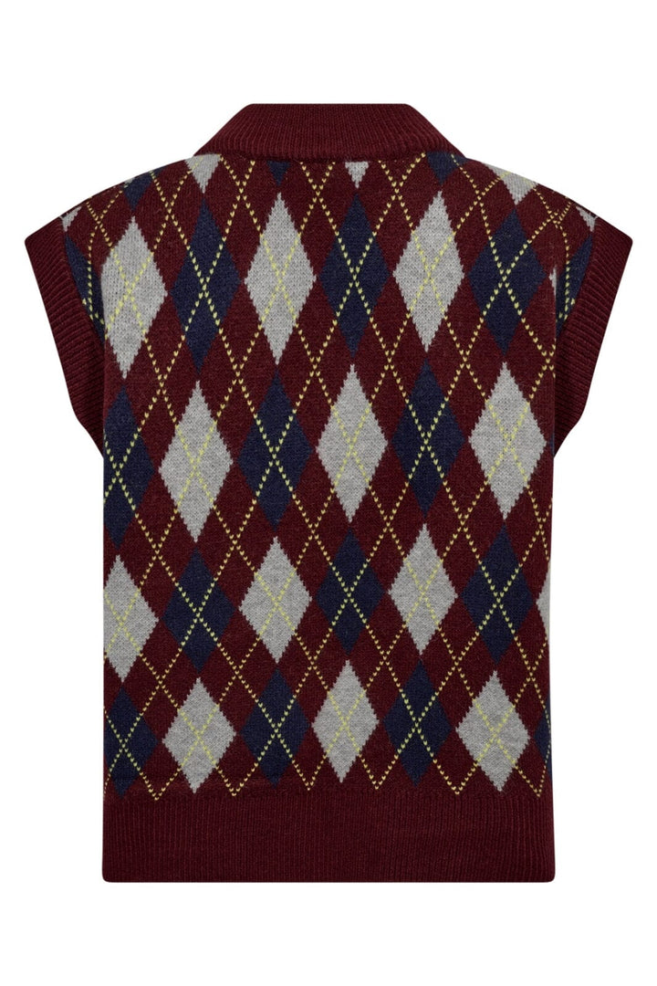 Co´Couture - Rowcc Check Vest 32213 - 87 - Winered