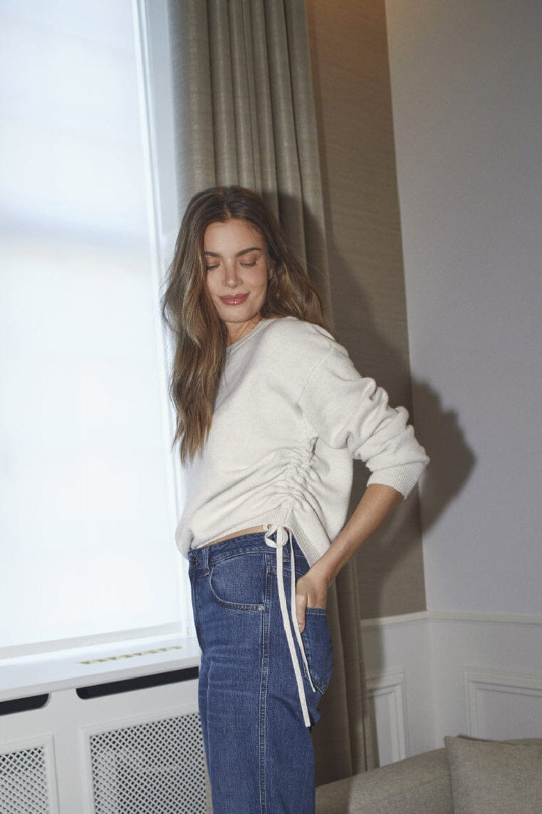 Co´Couture - Rowcc String Knit 32240 - 4021 - Ivory Strikbluser